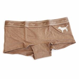 PINK VS Logo Cotton Boyshort Panty Large